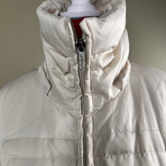 Down Jacket Women XL Jones of New York Ivory Zip Below hip - Picture 13 of 16